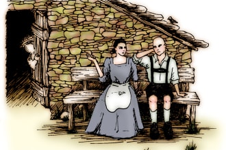 draw anything you want in vintage art style