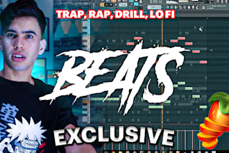 produce a custom professional exclusive rap beat