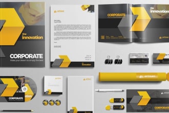 design corporate branding package, brand identity, brandbook and brandguide