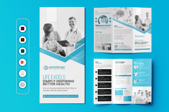 do trifold, bifold, leaflet, dl flyer, real estate, medical brochure design