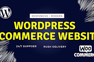 build wordpress ecommerce website with woocommerce