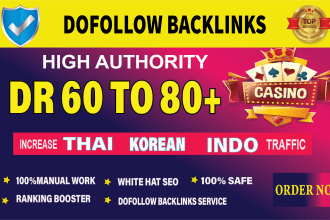give high authority manual white hat dofollow seo backlink service