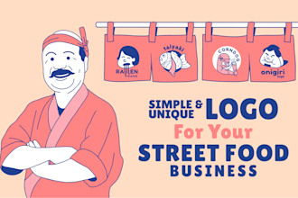 create a custom mascot logo for your street food business