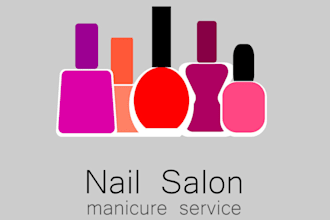 design super fantastic nail logo in very short time