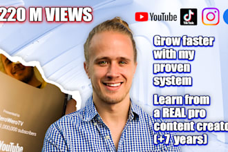 be your 1 on 1 social media growth coach yt, tiktok, fb, ig