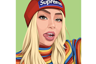 draw cartoon vector potrait of you