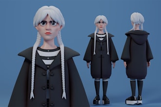create 3d character models for games, films,