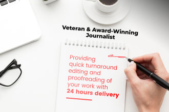 provide a quick turnaround proofread and edit of your work
