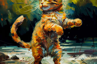 paint your pet with an oil painting in my style
