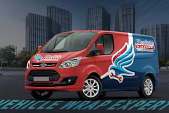 do vehicle wrap design, caravan wrap design, van wrap design ,car wrap design