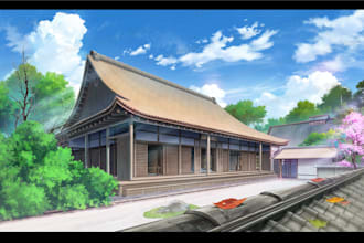 draw anime background, vtuber, concept art