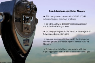 write detection rules, yara and sigma for exploits and malware
