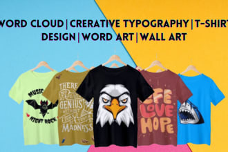 design vintage, unique t shirts, word cloud, art, creative typography, wall art