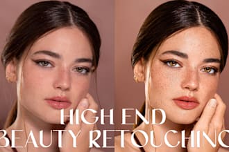 high end fashion  beauty photo retouching