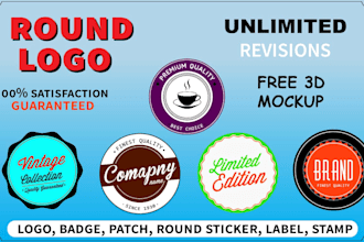 do badge, patch, round sticker, label, stamp ,round logo design