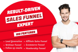 sales funnel on kajabi thrivecart, funnelish, getresponse, systeme io, thinkific