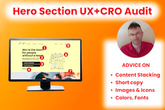audit website hero section UX, cro