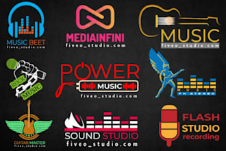 design music, radio, tv, studio, entertainment logo for you