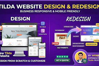 design tilda business responsive website and tilda redesign