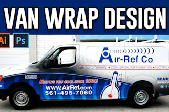 do unique, professional van wrap design, car, vehicle wrap design