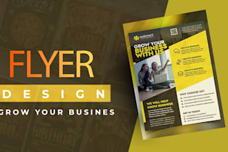 design professional business, work and event flyers