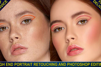 do photo retouching, image editing in 2 hour