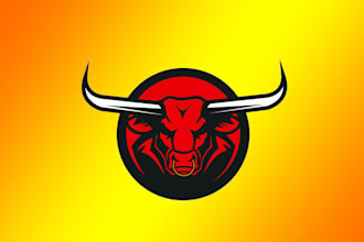 design meaningful bull head sport mascot logo within new concepts