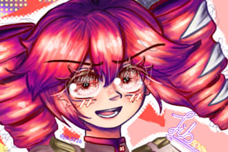 draw a head shot illustration in my style