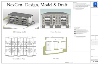 create 3d bim model and floor plan in revit