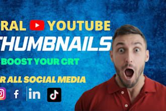 design 3 youtube thumbnail in 1 hour