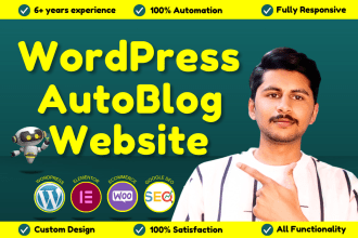 create automated blog or news website, auto news RSS and wordpress autoblog