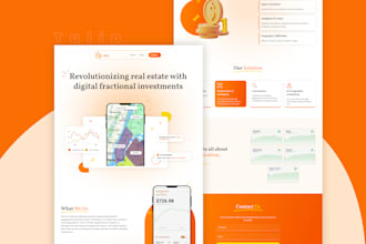 design landing page UI UX in figma I website design with unlimited revisions