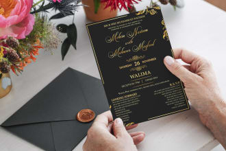design flyers for weddings, obituary programs, funerals, birthdays, etc
