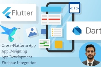 develop android and IOS apps with flutter and firebase