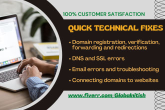quickly fix website, domain, dns, and email errors