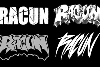 draw a graffiti or hc punk font logo for brands and bands