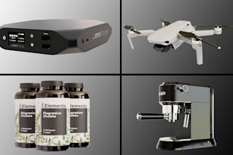 do 3d modeling, 3d design and 3d product rendering