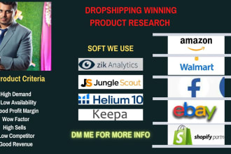 find winning product for amazon walmart ebay fb or shopify dropshipping business