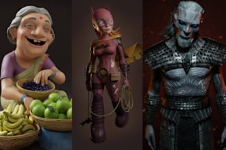 create 3d characters and props with textures