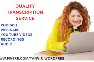transcribe, audio and do video transcription
