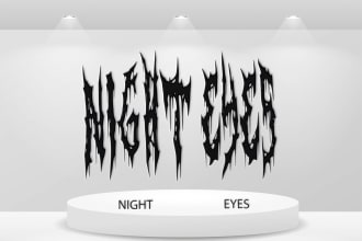 make dark metal black death slamming brutal horror scary stoner music band logo