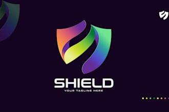 design super fantastic shield logo in very short time