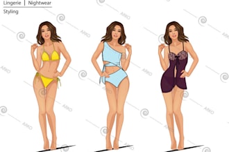 provide ladies lingerie , nightwear , dress design