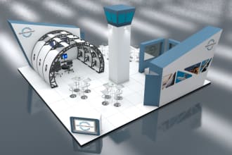 do 3d exhibition stand, booth, and stall