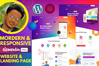 design responsive wordpress landing page by elementor pro
