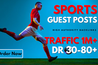 sports guest post backlinks on a high da soccer blog, dofollow link