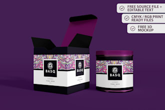 do candle label , candle warning and care card, product label design