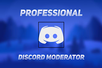 be your discord moderator, admin and discord manager