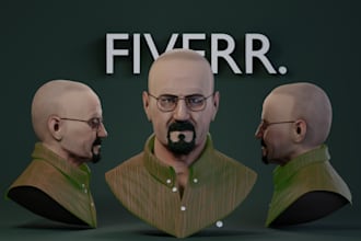 sculpt any 3d model and bust for 3d printing