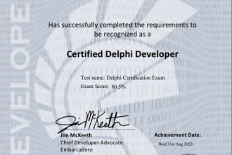 create, improve, debug your desktop application in delphi